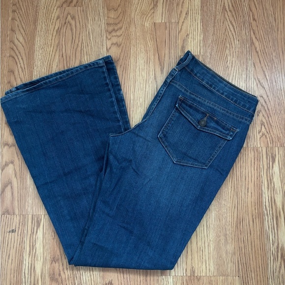 Old Navy Denim - Old Navy Dark Blue Flare Jeans